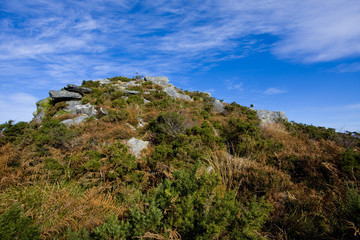 Fototapeta na wymiar view of a small mountain in brittany