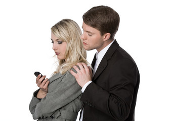 Paar mit Handy