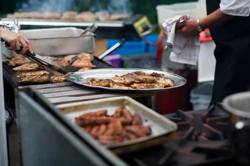 Fotobehang eten op een barbecue © Obscura