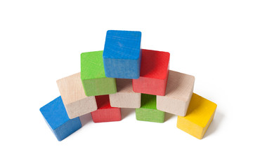 colorful wooden toy blocks