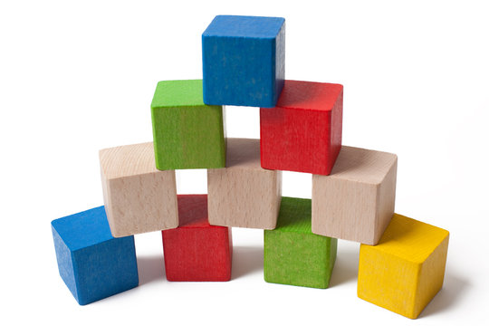 colorful wooden toy blocks