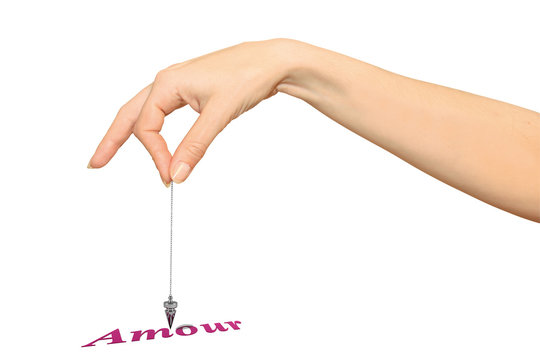 main et pendule de l'amour