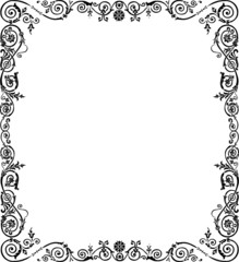 curled black frame decoration