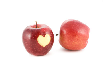apples isolated on white