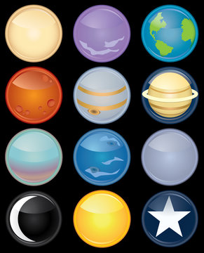 Astronomy Icon Set