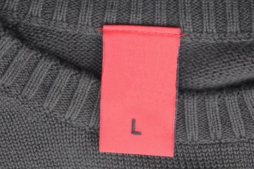 blank and empty fashion label