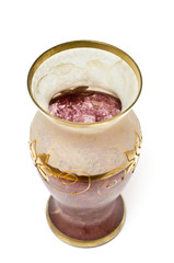 Looking inside of the vase with spiral pattern