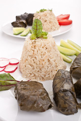 stuffed grape leaves with rice