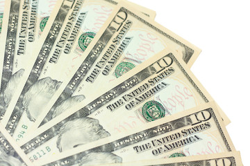 fan of dollar bills