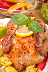 whole grilled holiday chicken