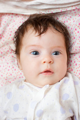 Portrait of newborn girl