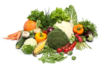 large group of vegetables