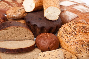 bread assortment background