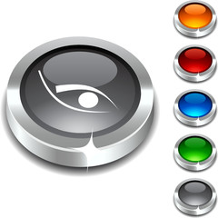 Eye 3d button set. Vector illustration.