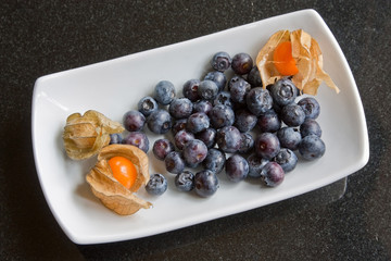 Blueberries And Physalis