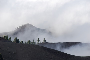 Nebelverhangene Berge