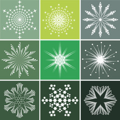 Snowflakes vector set