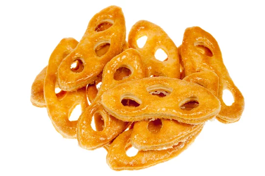 krakeling a Dutch cookie isolated on a white