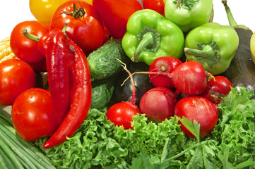 Fototapeta na wymiar Colorful fresh group of vegetables