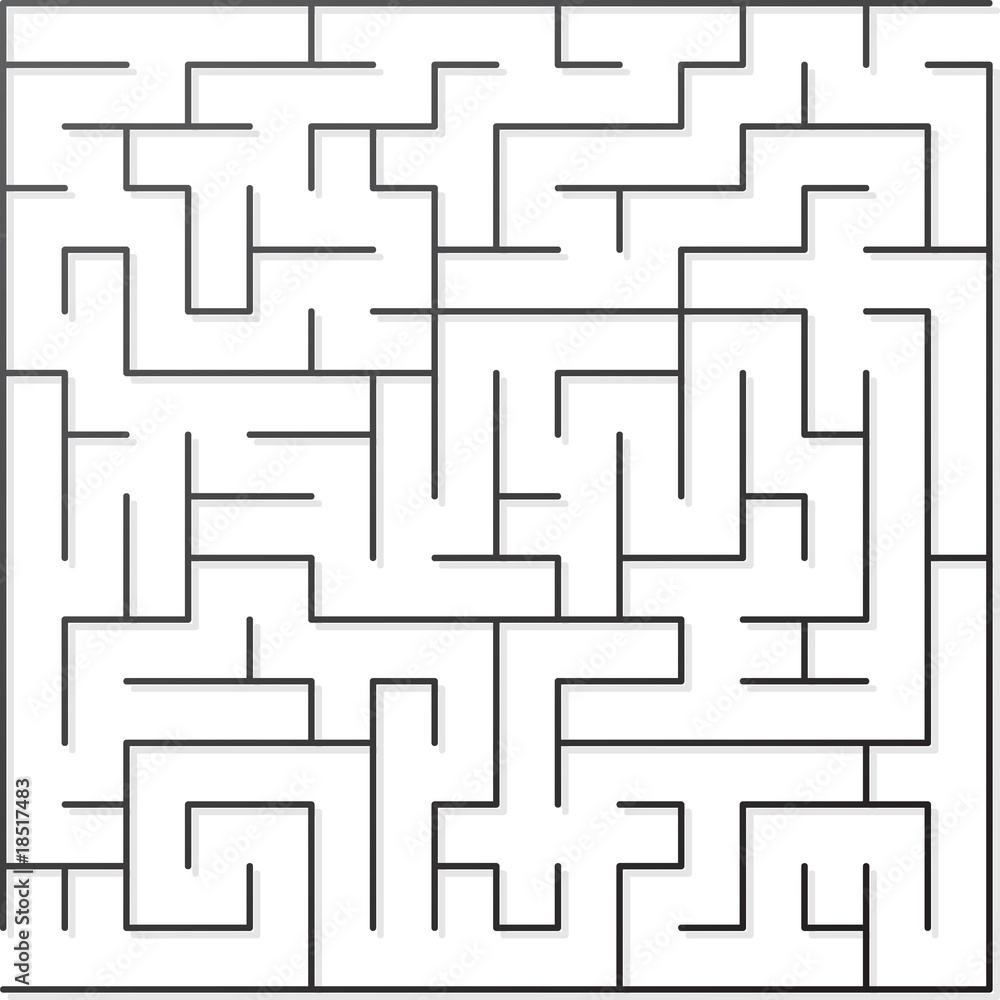 Wall mural black maze