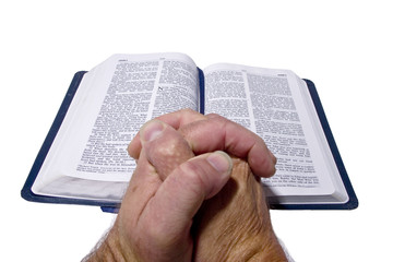 praying by Bible
