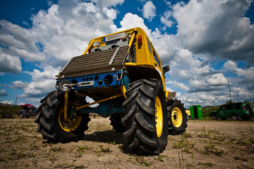 Fototapeta premium Custom built truck before off-road competition