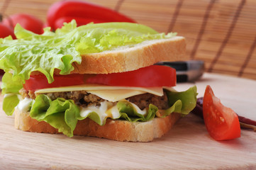 sandwich with  cutlet