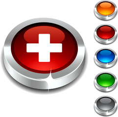Obraz premium Switzerland 3d button set. Vector illustration.