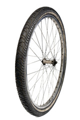 bicycle tire on white