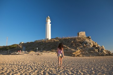 walking to lighthouse