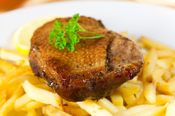 Entenbrust, gebraten