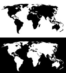 world map isolated