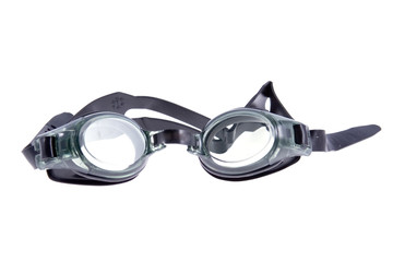 Black swimming goggles