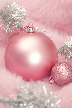 Pink Baubles Vertical