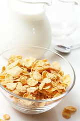 Breakfast with corn-flakes