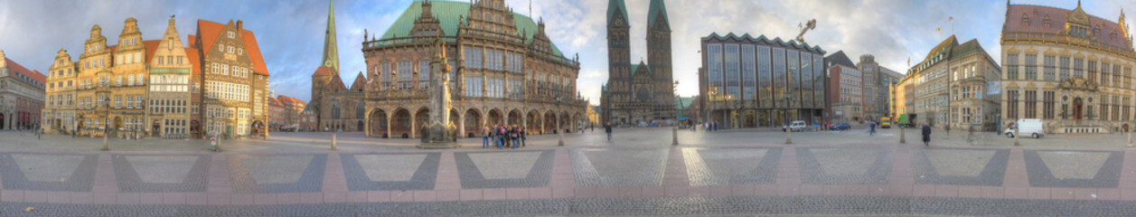 Panorama vom Bremer Marktplaz