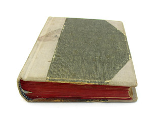 Old book with red pages
