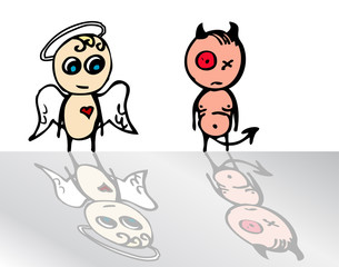 angel and demon vector