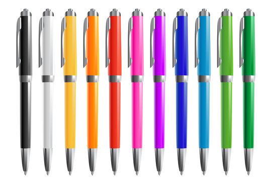 11 colorfull pens