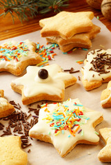 Decorated Christmas cookies