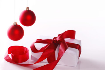 Christmas balls and gift