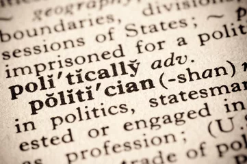 Foto op Plexiglas faded dictionary definition of the word politician © Steve Mann
