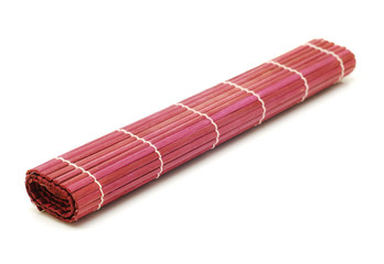 red bamboo mat