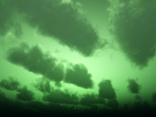 Green Clouds Sky