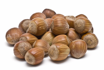 Montón de avellanas.