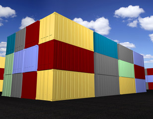Fototapeta premium Cargo containers