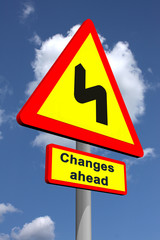 Changes ahead traffic sign