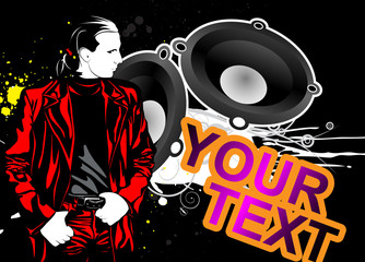 Party background. Template flyer for party