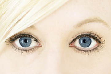 Clear blue eyes