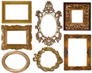 Collection Picture gold frame with a decorative pattern